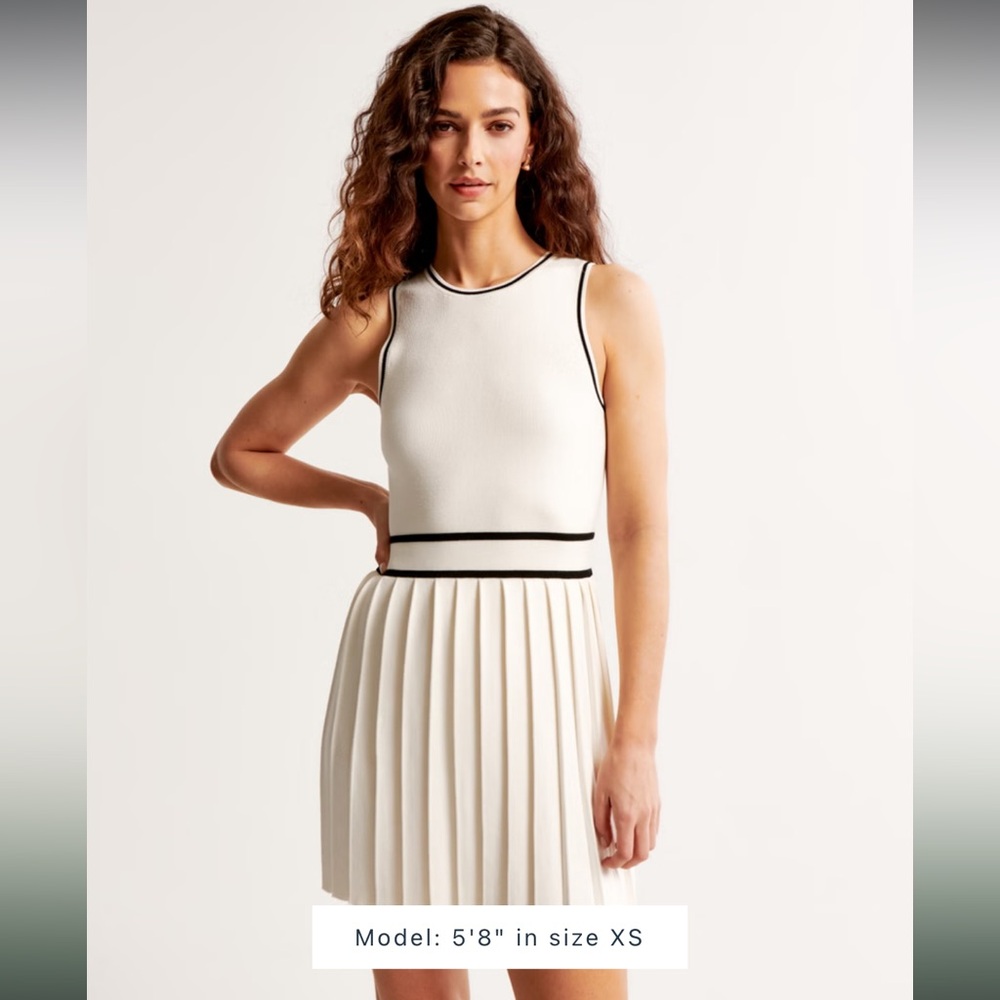 Abercrombie Pleated Mini Sweater Dress